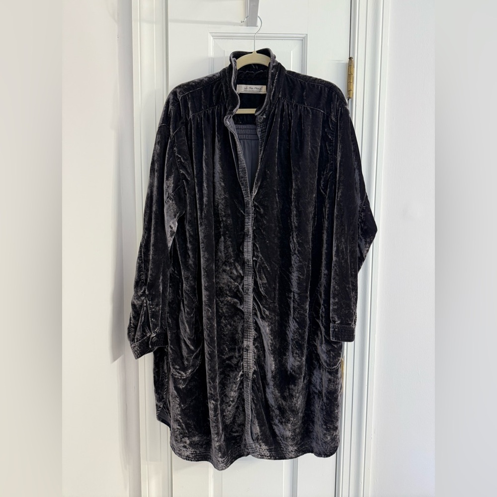 We The Free Black Velvet Cape Tunic